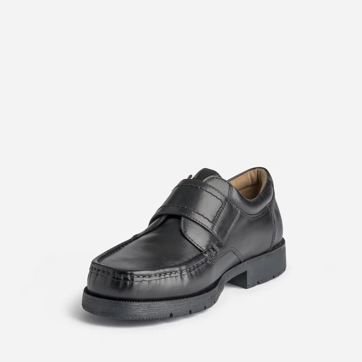 Eram Chaussures De Ville^Mocassin en cuir à scratch NOIR