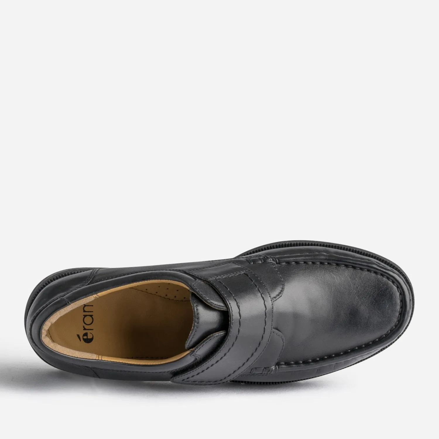 Eram Chaussures De Ville^Mocassin en cuir à scratch NOIR