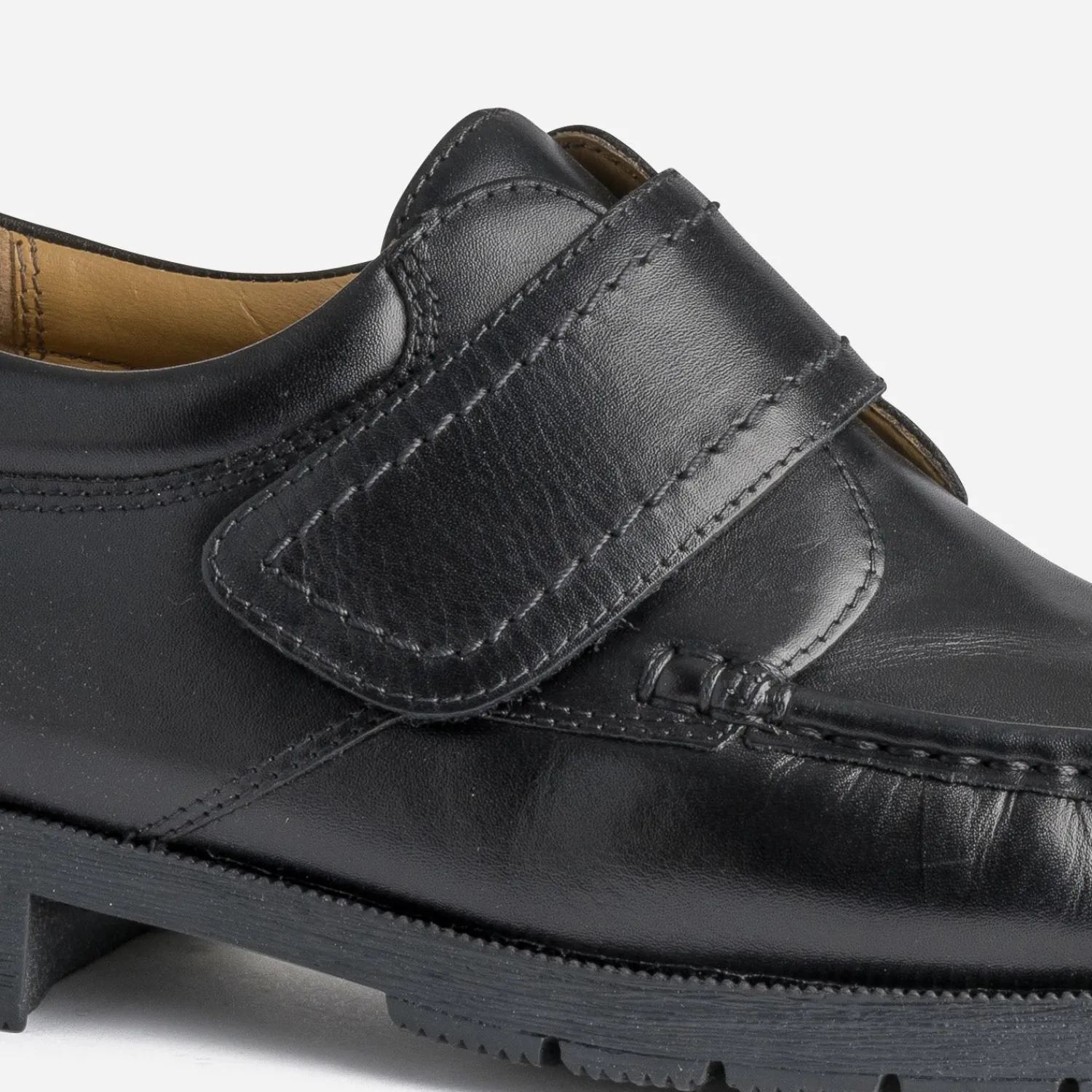 Eram Chaussures De Ville^Mocassin en cuir à scratch NOIR