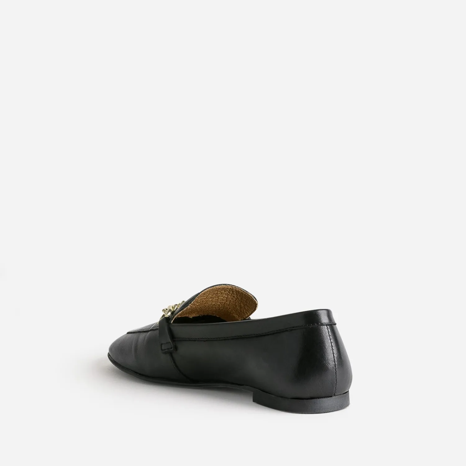 Eram Mocassins/Slippers^Mocassin en cuir chaîne-bijou NOIR
