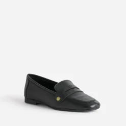 Eram Mocassins/Slippers^Mocassin en cuir rivets dorés NOIR