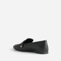 Eram Mocassins/Slippers^Mocassin en cuir rivets dorés NOIR