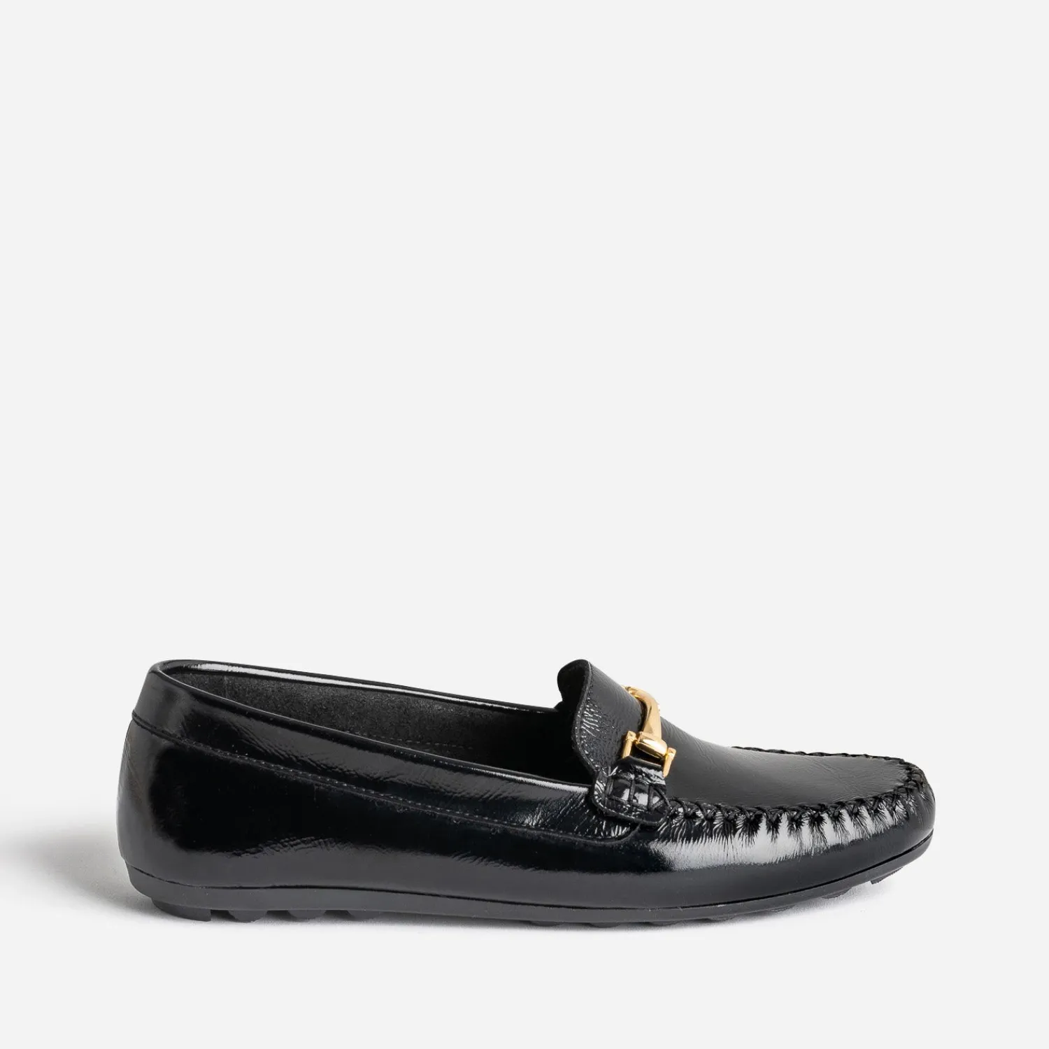 Eram Mocassins/Slippers^Mocassin en cuir verni NOIR