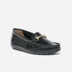 Eram Mocassins/Slippers^Mocassin en cuir verni NOIR