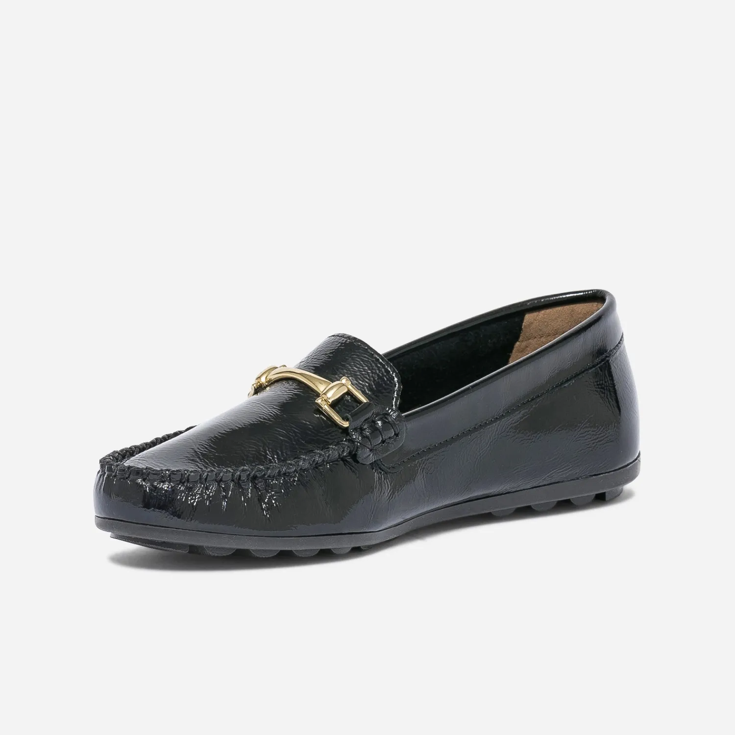 Eram Mocassins/Slippers^Mocassin en cuir verni NOIR