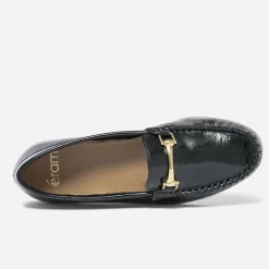 Eram Mocassins/Slippers^Mocassin en cuir verni NOIR
