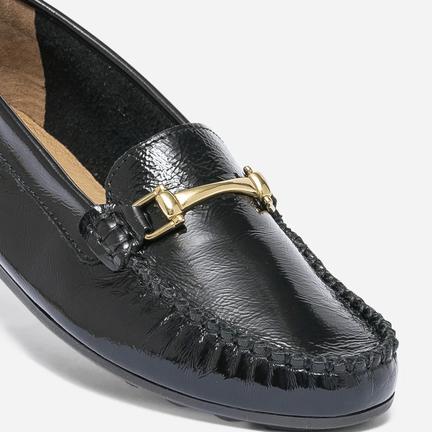 Eram Mocassins/Slippers^Mocassin en cuir verni NOIR