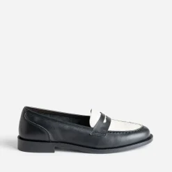 Eram Mocassins/Slippers^Mocassin et beige cuir NOIR