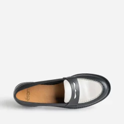 Eram Mocassins/Slippers^Mocassin et beige cuir NOIR