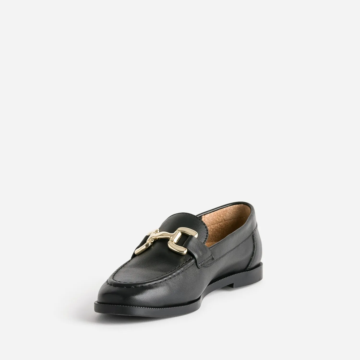 Eram Mocassins/Slippers^Mocassin mors métal doré NOIR