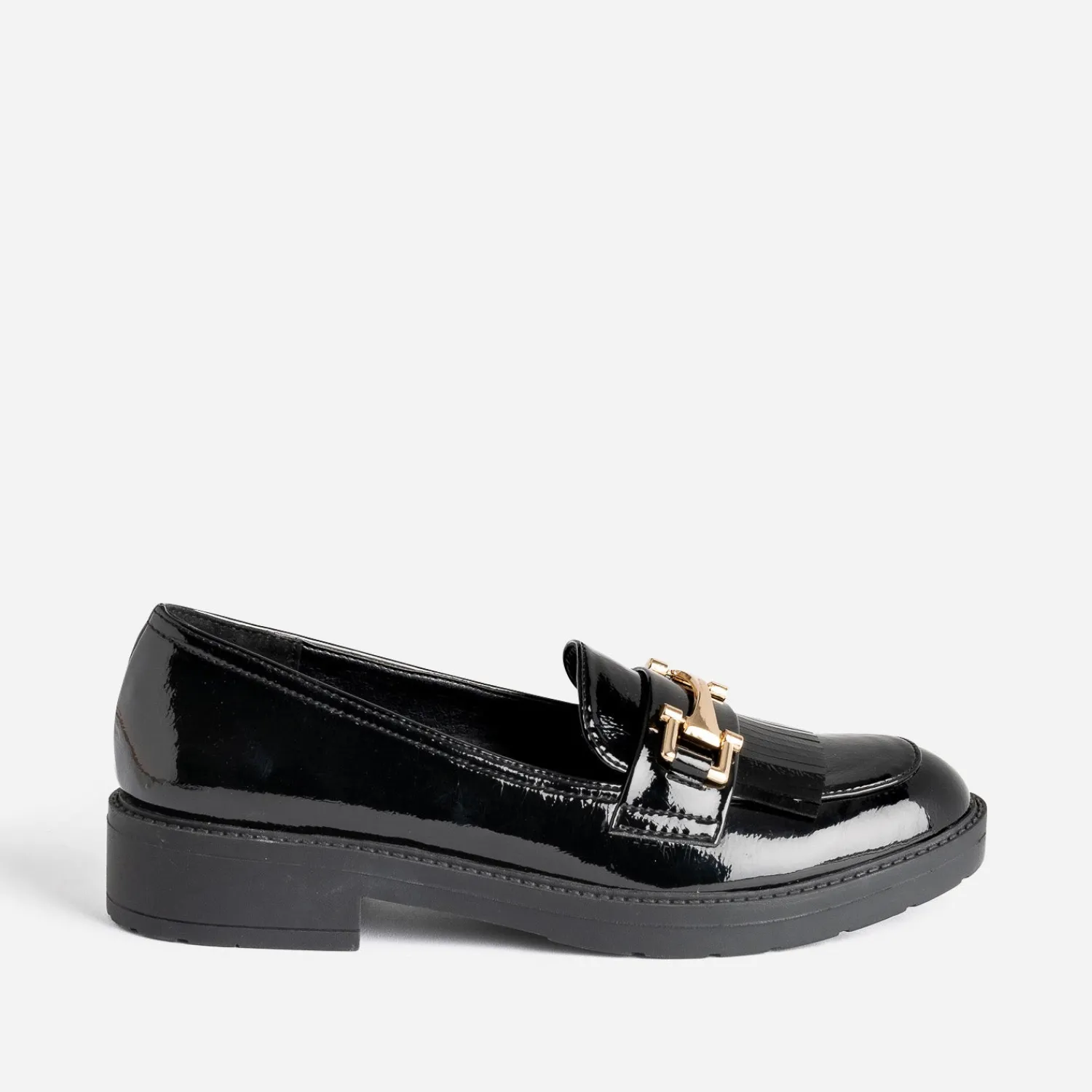 Eram Mocassins/Slippers^Mocassin verni à franges NOIR