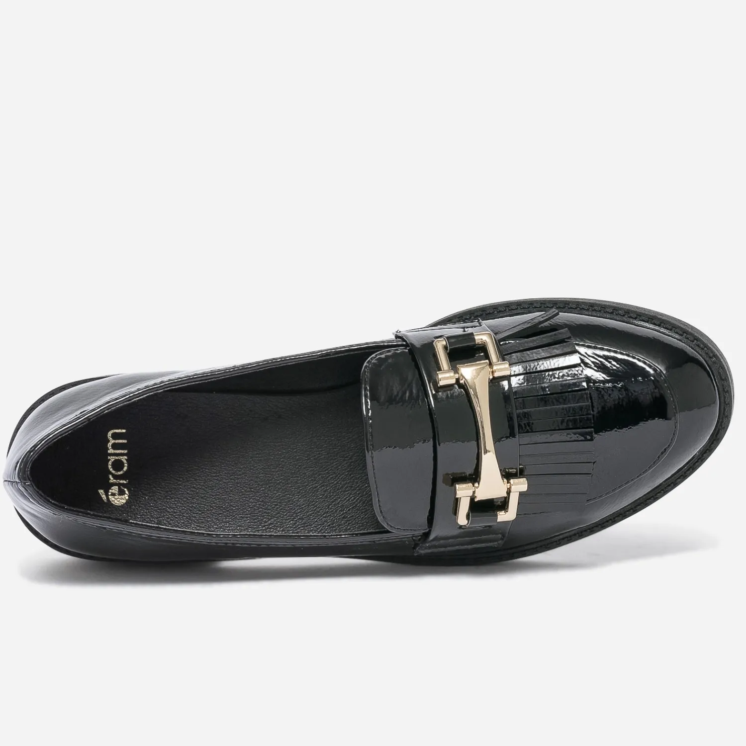 Eram Mocassins/Slippers^Mocassin verni à franges NOIR