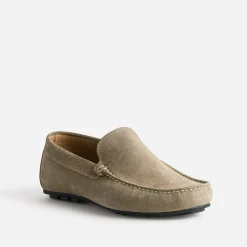 Eram Mocassins^Mocassin en cuir velours TAUPE