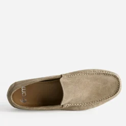 Eram Mocassins^Mocassin en cuir velours TAUPE
