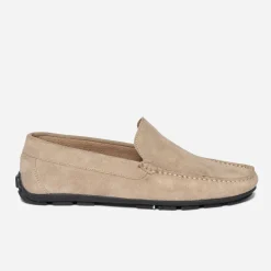 Eram Mocassins^Mocassin en cuir velours TAUPE