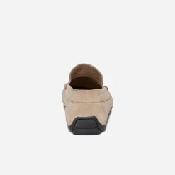 Eram Mocassins^Mocassin en cuir velours TAUPE
