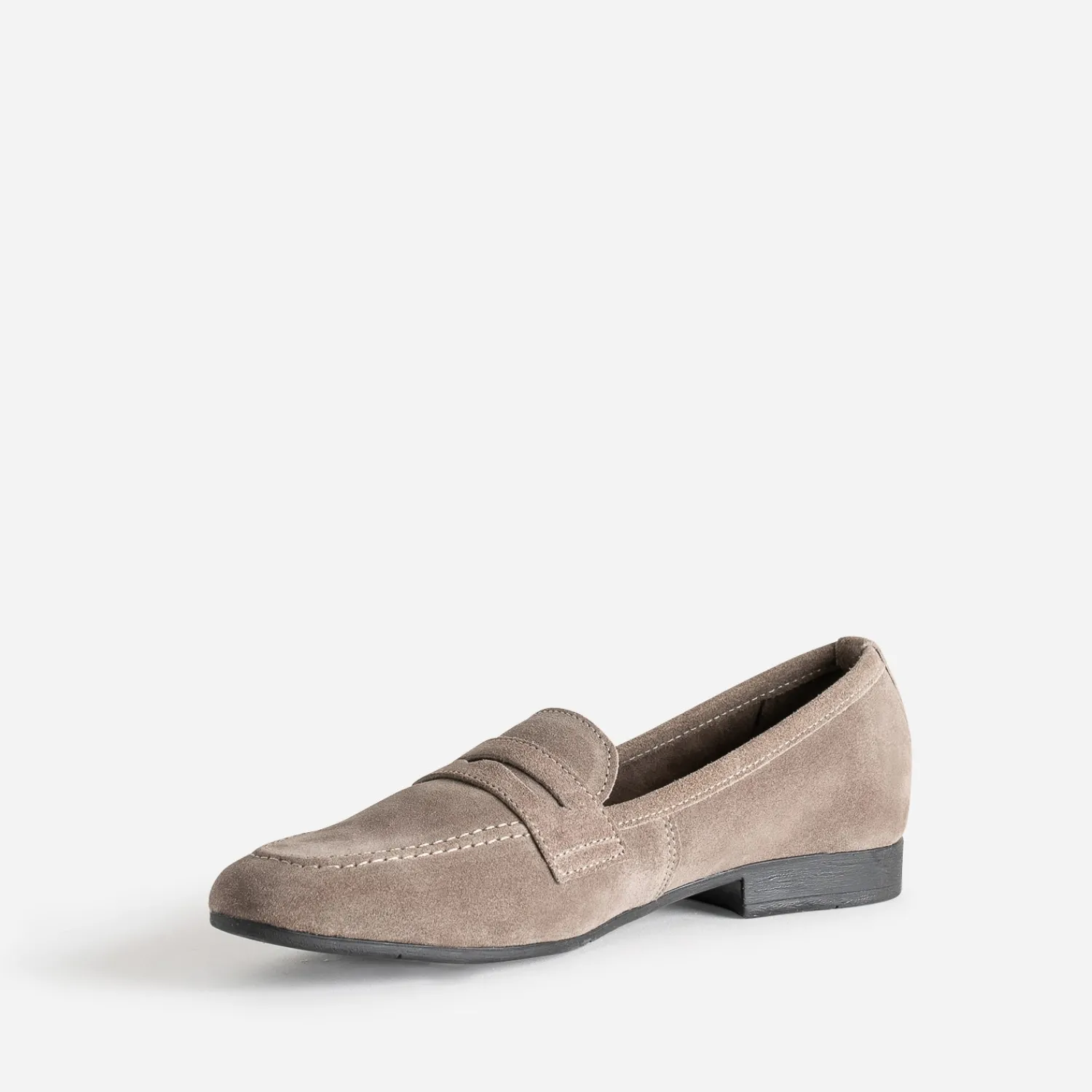 Eram Mocassins/Slippers^Mocassin taupe en cuir velours GRIS
