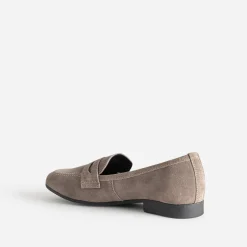 Eram Mocassins/Slippers^Mocassin taupe en cuir velours GRIS
