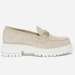 Texto Mocassins/Slippers^Mocassin cuir velours semelle épaisse BEIGE