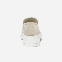 Texto Mocassins/Slippers^Mocassin cuir velours semelle épaisse BEIGE