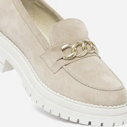 Texto Mocassins/Slippers^Mocassin cuir velours semelle épaisse BEIGE