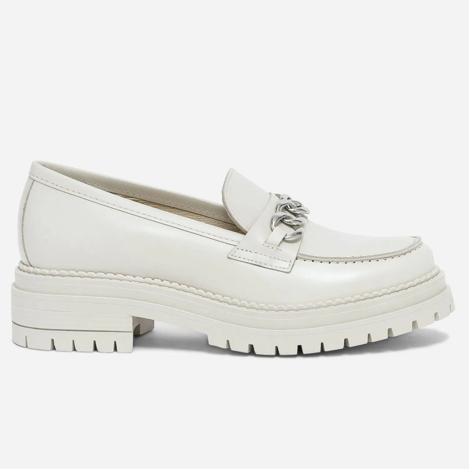 Texto Mocassins/Slippers^Mocassin écru en cuir à semelle épaisse ECRU
