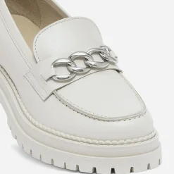 Texto Mocassins/Slippers^Mocassin écru en cuir à semelle épaisse ECRU