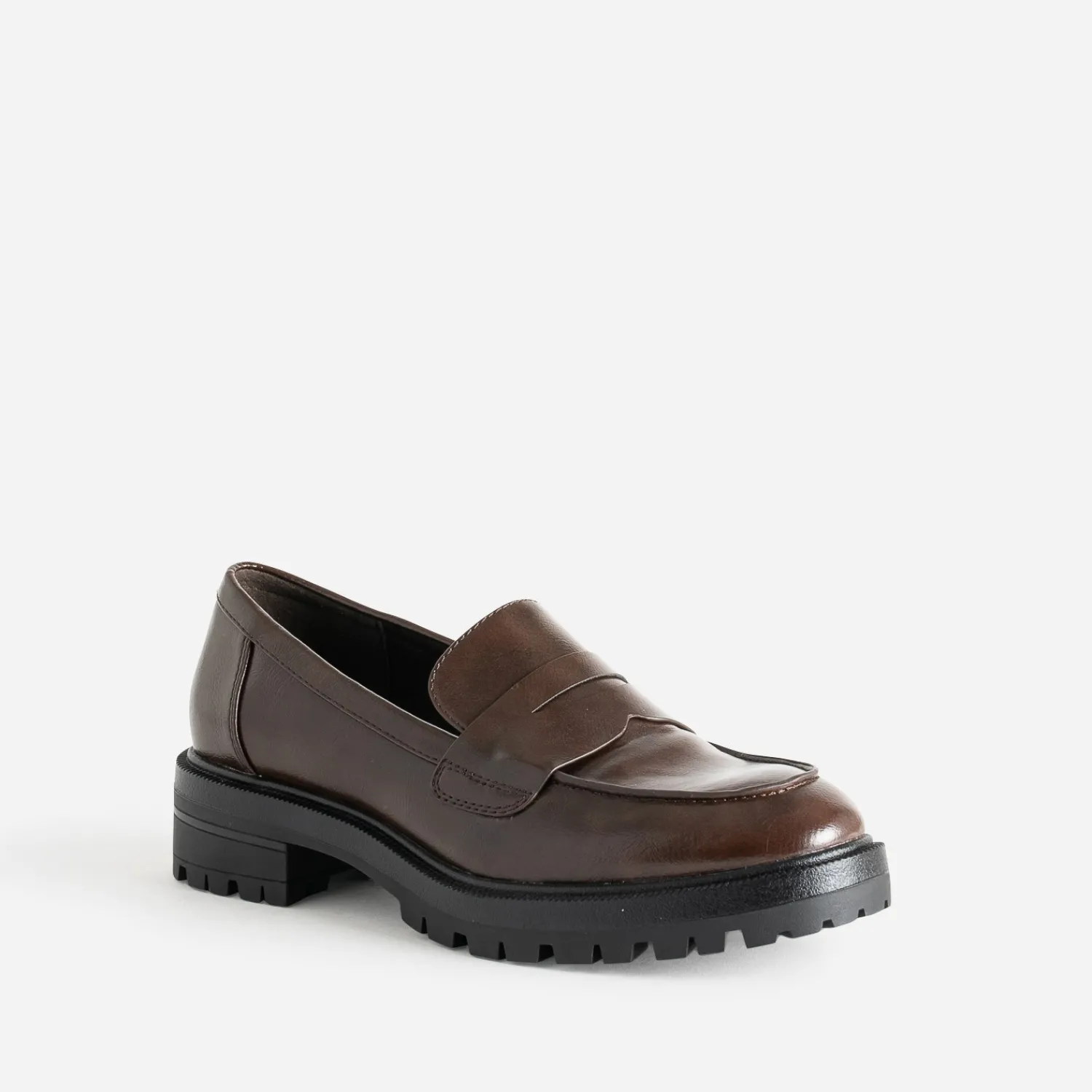 Texto Mocassins/Slippers^Mocassin cranté MARRON