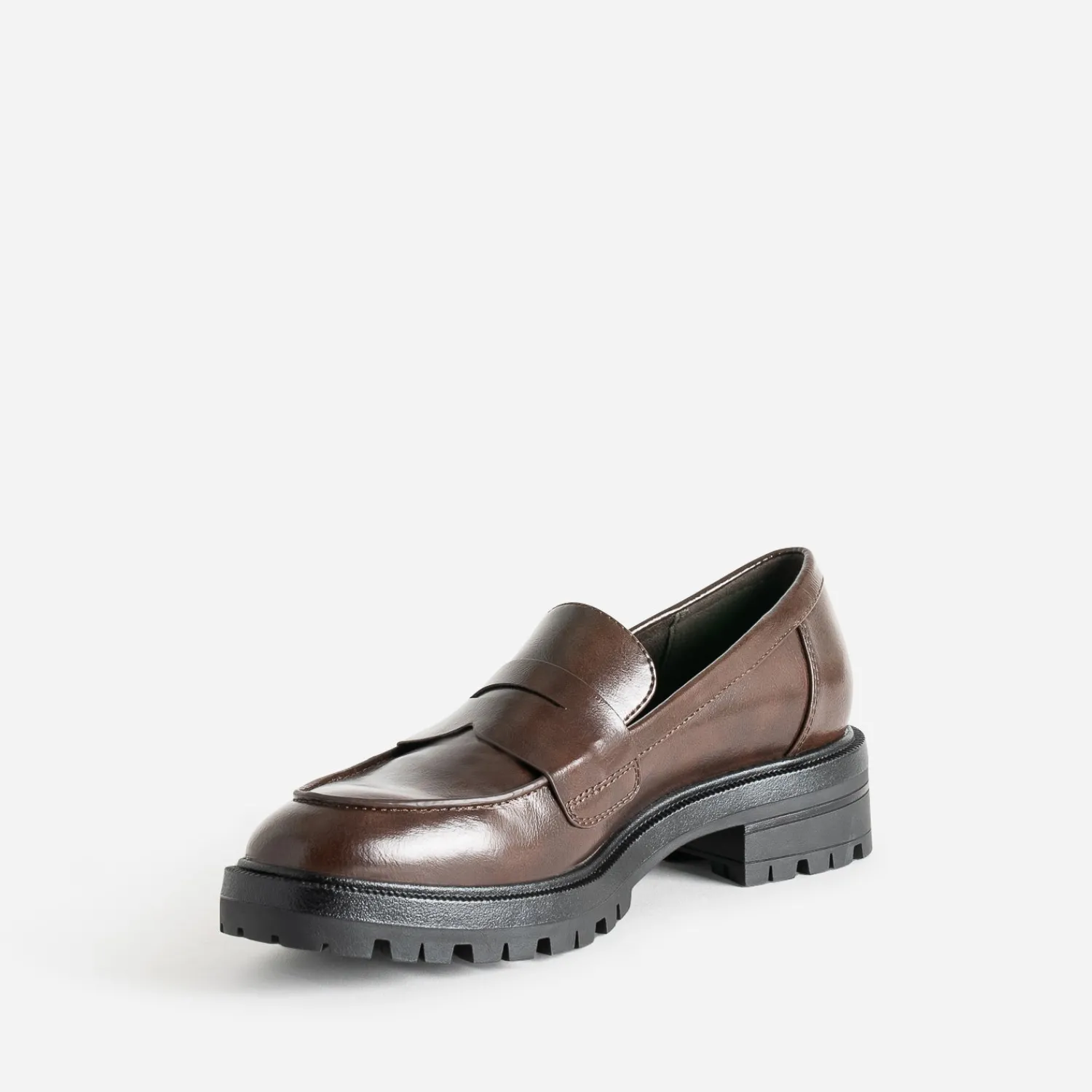 Texto Mocassins/Slippers^Mocassin cranté MARRON