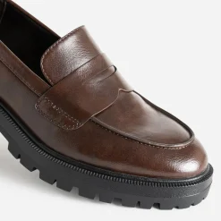 Texto Mocassins/Slippers^Mocassin cranté MARRON