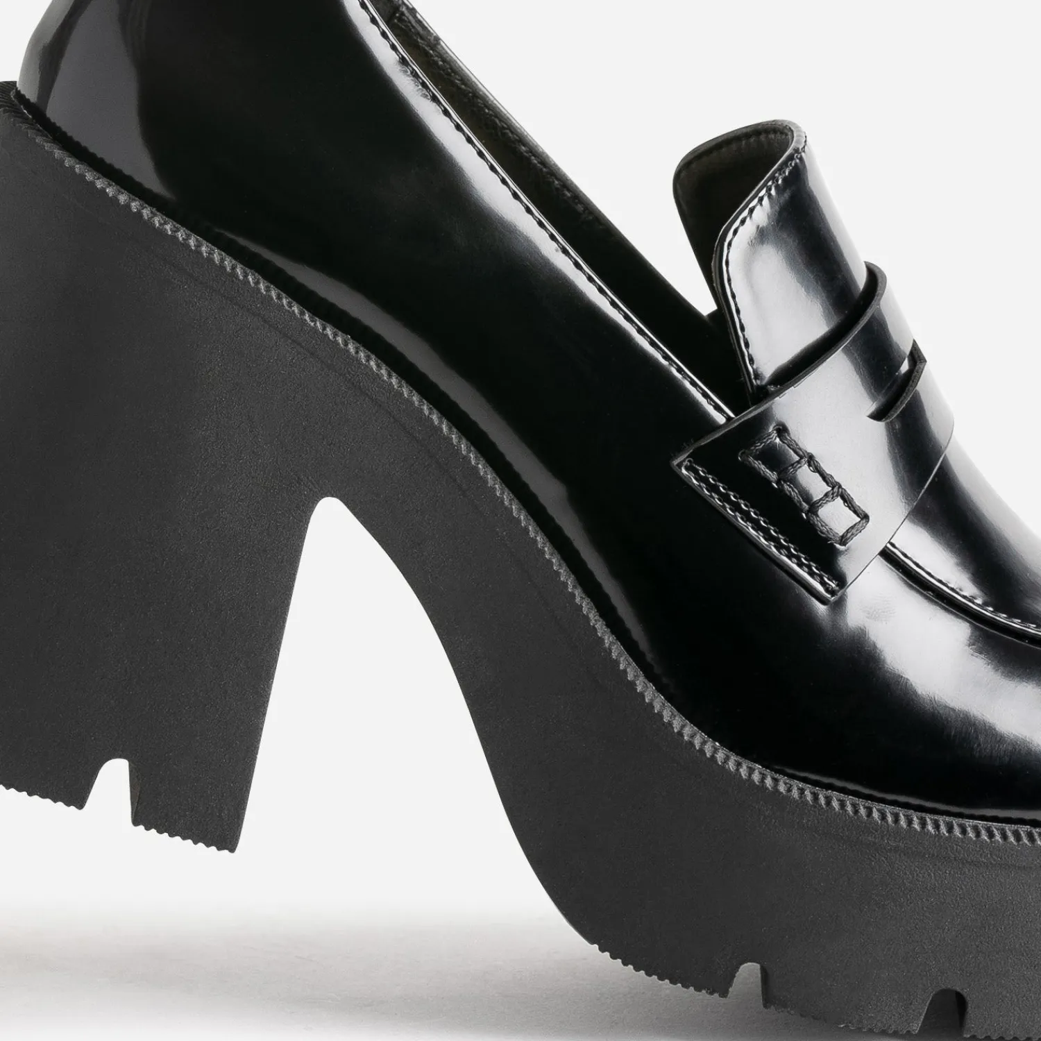 Texto Escarpins^Mocassin à plateforme crantée NOIR