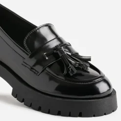 Texto Mocassins/Slippers^Mocassin avec pampille semelle crantée NOIR