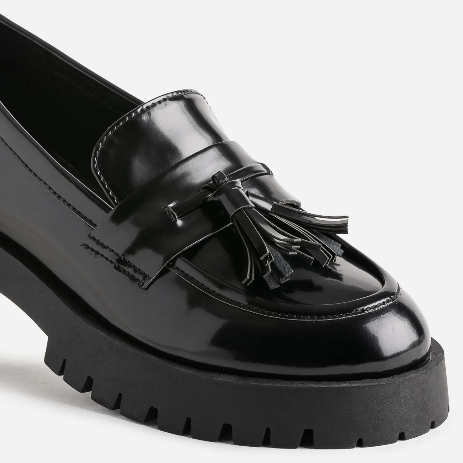 Texto Mocassins/Slippers^Mocassin avec pampille semelle crantée NOIR