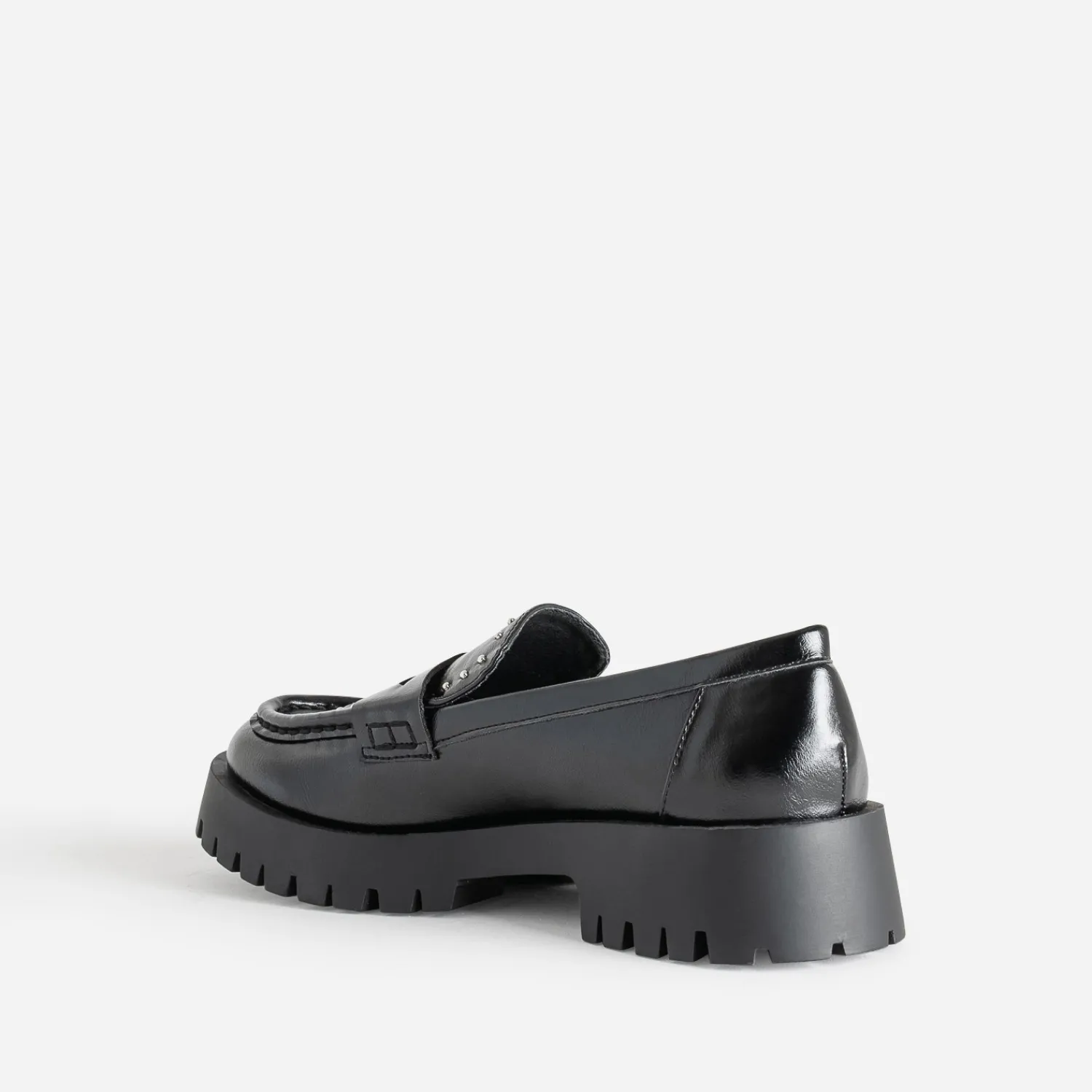 Texto Mocassins/Slippers^Mocassin cranté décor clous NOIR