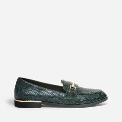 Eram Mocassins/Slippers^Mocassin effet python VERT