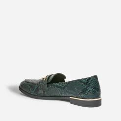 Eram Mocassins/Slippers^Mocassin effet python VERT