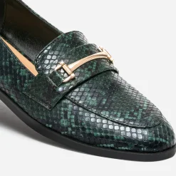 Eram Mocassins/Slippers^Mocassin effet python VERT