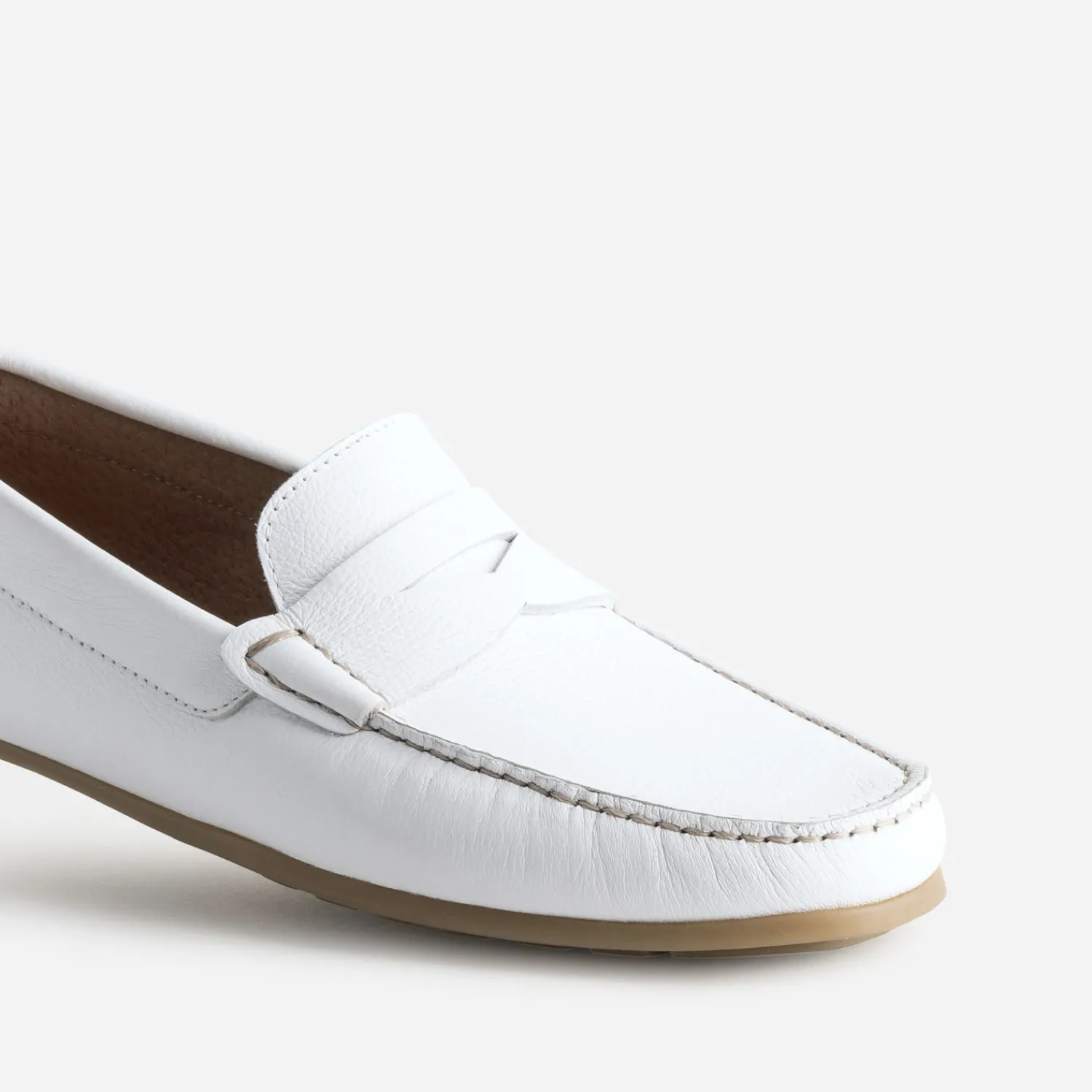 Eram Mocassins^Mocassin-bateau cuir BLANC