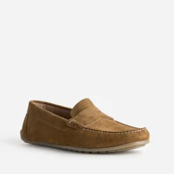 Eram Mocassins^Mocassin-bateau cuir velours COGNAC
