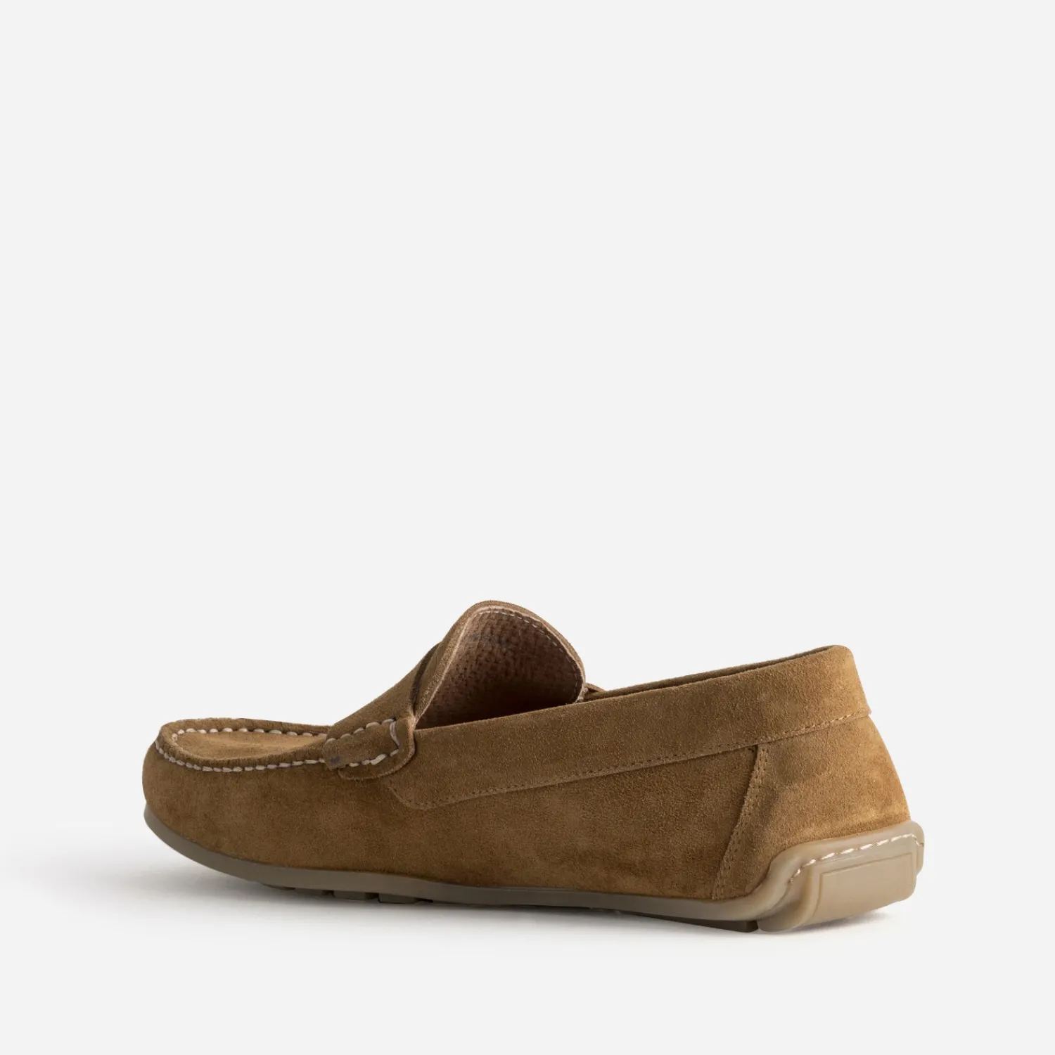 Eram Mocassins^Mocassin-bateau cuir velours COGNAC