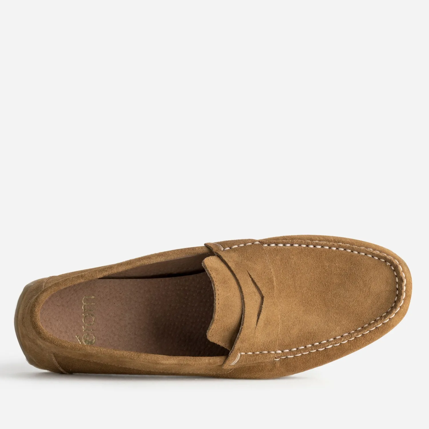 Eram Mocassins^Mocassin-bateau cuir velours COGNAC