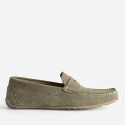 Eram Mocassins^Mocassin-bateau cuir velours KAKI