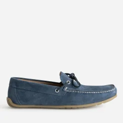 Eram Mocassins^Mocassin-bateau marine cuir velours BLEU