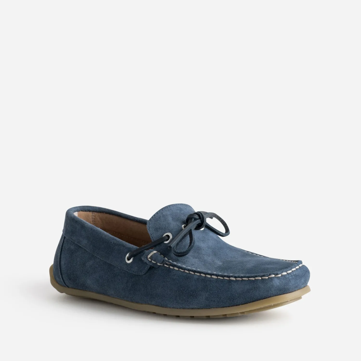 Eram Mocassins^Mocassin-bateau marine cuir velours BLEU