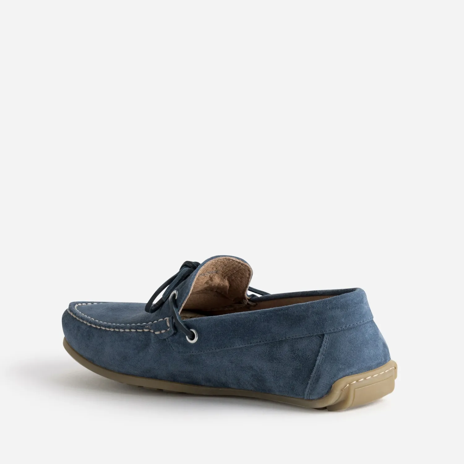 Eram Mocassins^Mocassin-bateau marine cuir velours BLEU