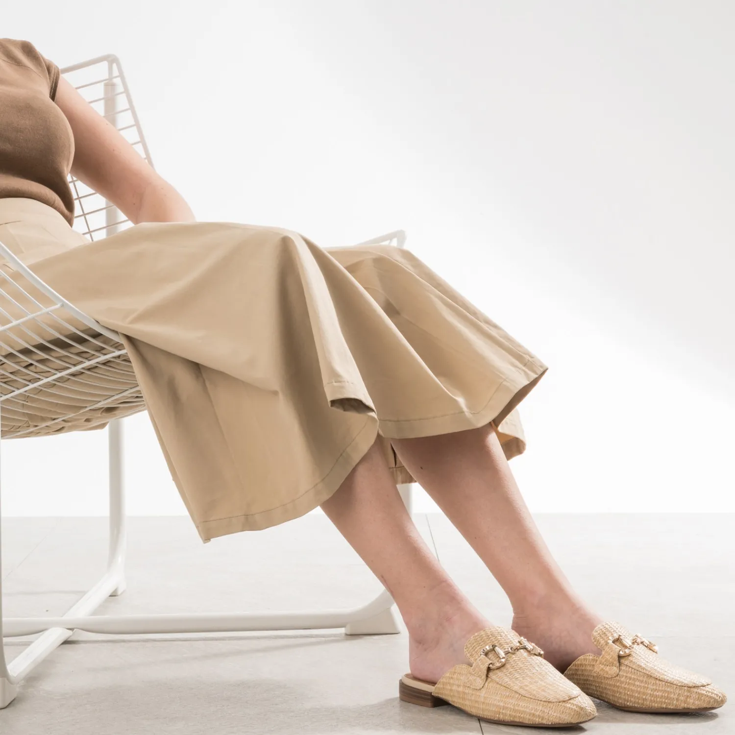Eram Sandales|Mules/Tongs^Mocassin-mule tressé BEIGE