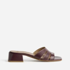 Eram Mules/Tongs|Sandales^Mule à talon cuir BORDEAUX