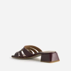 Eram Mules/Tongs|Sandales^Mule à talon cuir BORDEAUX