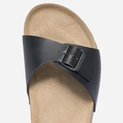 Eram Nu-Pieds/Sandales^Mule anatomique e en cuir NOIR