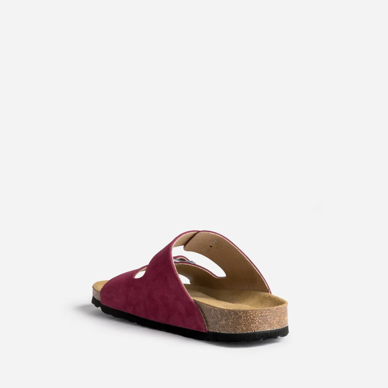 Eram Mules/Tongs|Sandales^Mule anatomique prune en cuir velours VIOLET